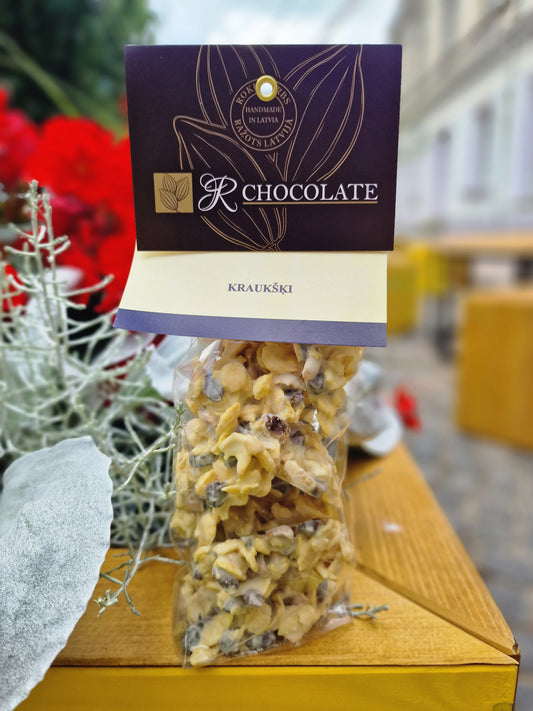 Rchocolate baltās šokolādes KRAUKŠĶI